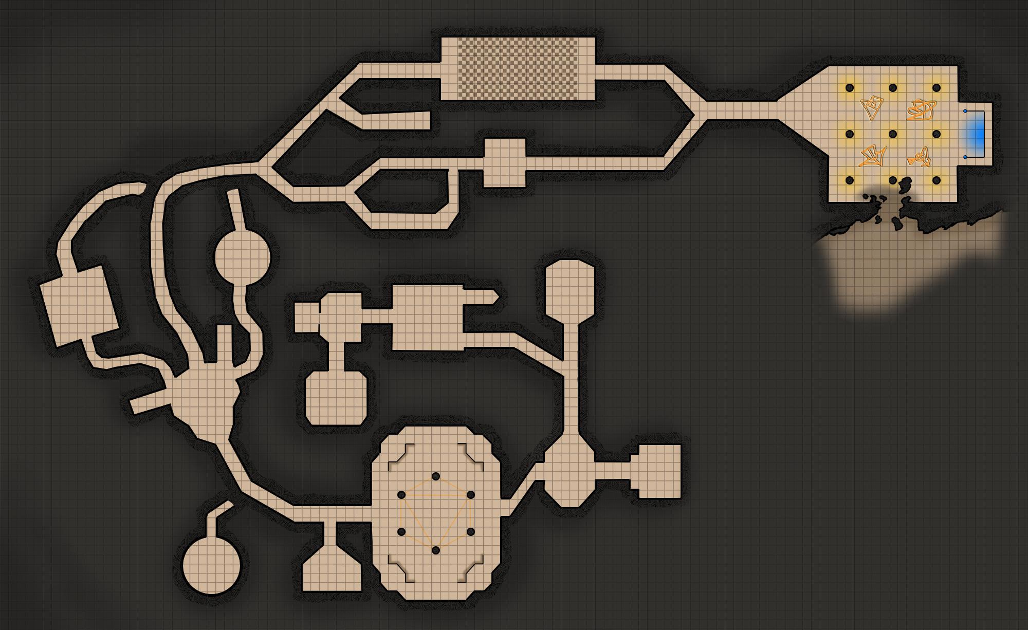 Die komplette Karte des Tempels